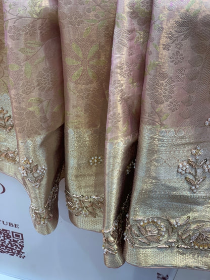 BABY PINK KANJIVARAM X EMBROIDERY