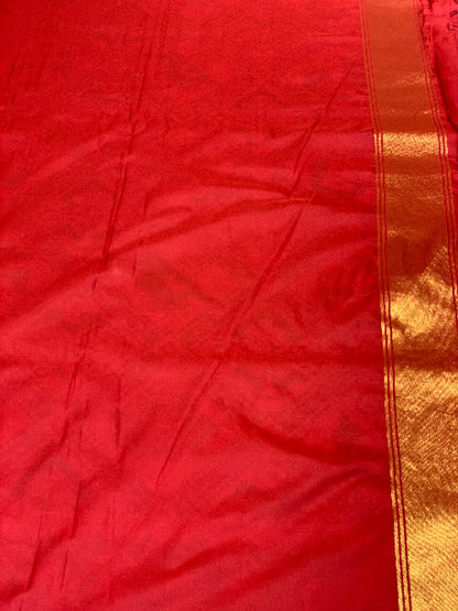 Maroon Base Multi Color Patola Animals Weave in Semi Silk