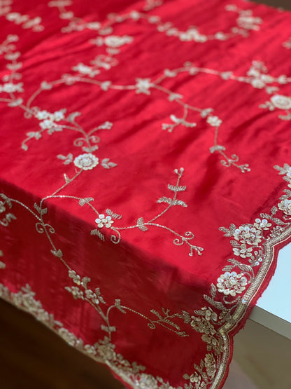 Red Fancy in Satin Silk
