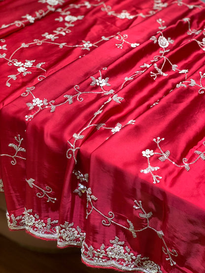 Red Fancy in Satin Silk