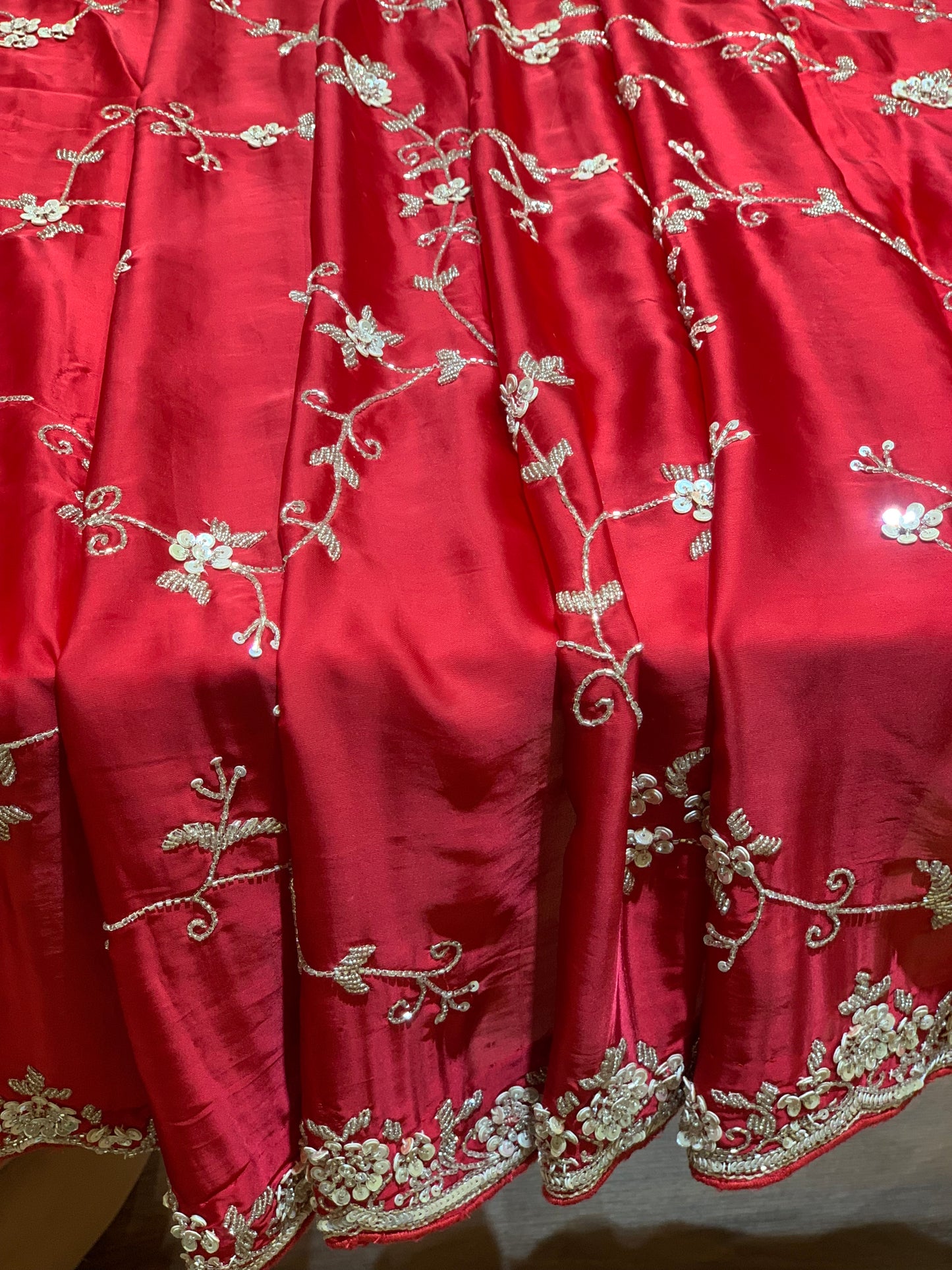 Red Fancy in Satin Silk