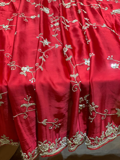 Red Fancy in Satin Silk