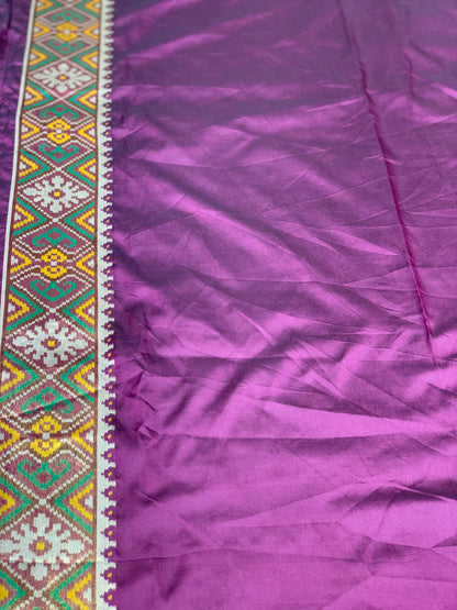 Purple Patola Animal Weave in Semi Silk