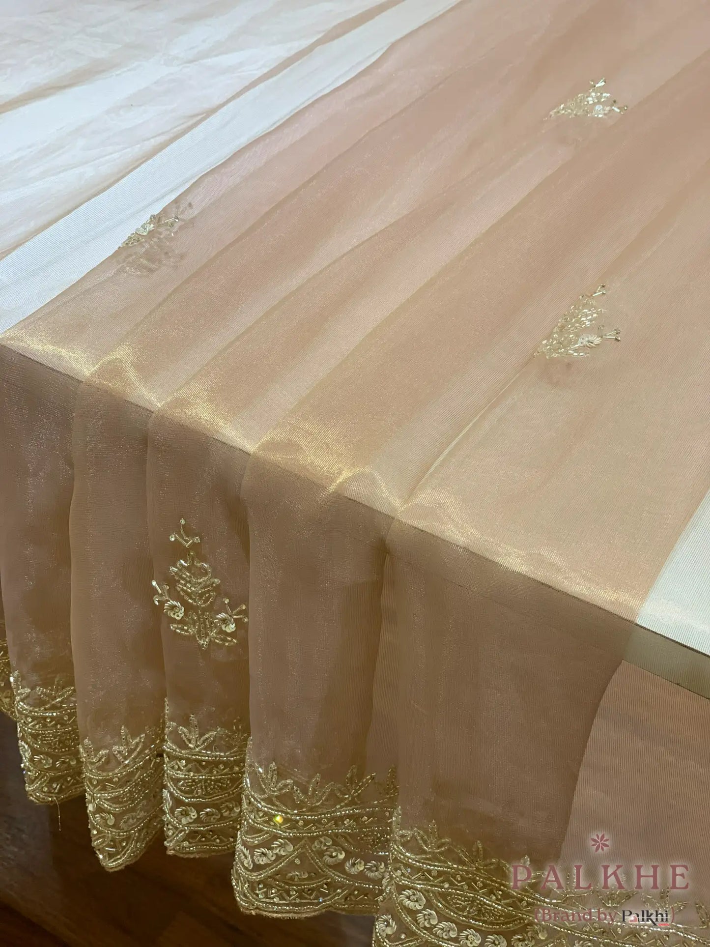 Gold Tissue Silk Fancy x Hand Embroidery