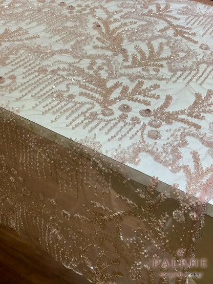 Lavender Floral Jaal Fancy x Hand Embroidery