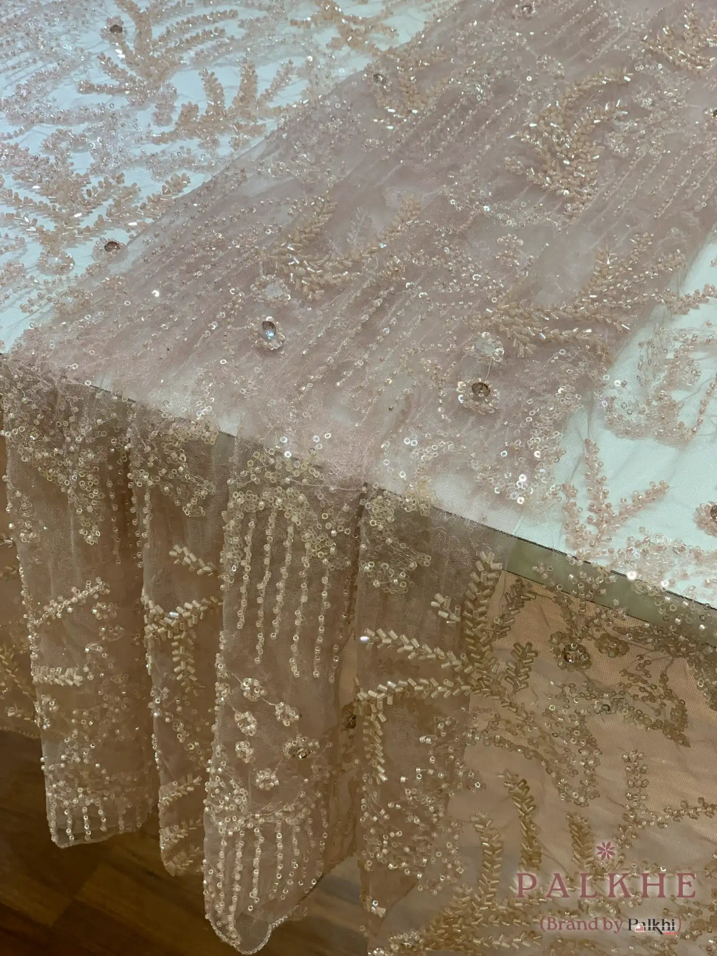 Lavender Floral Jaal Fancy x Hand Embroidery