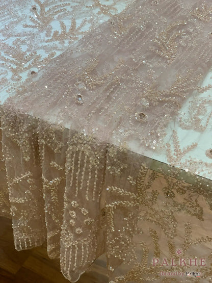 Lavender Floral Jaal Fancy x Hand Embroidery