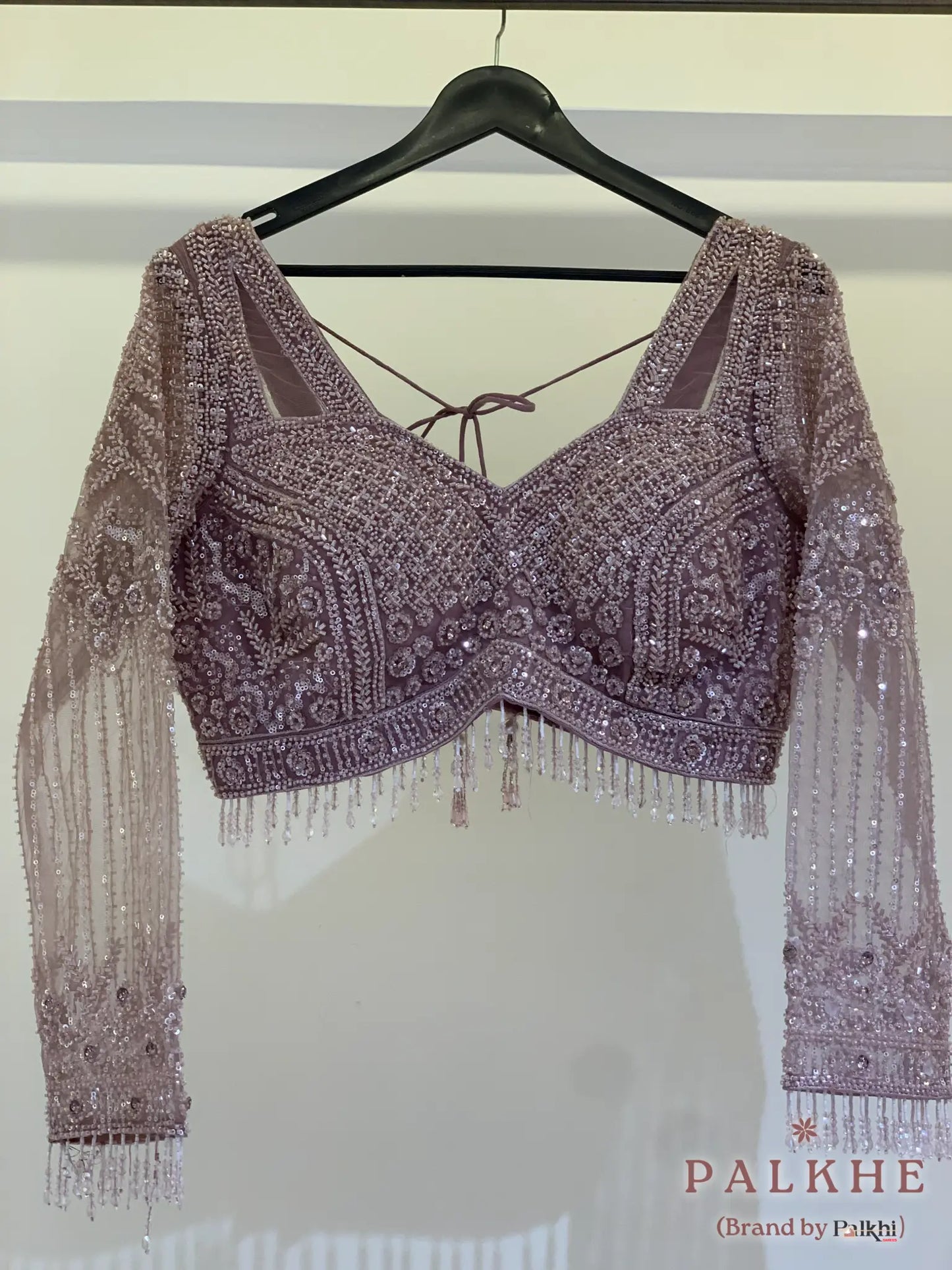 Lavender Floral Jaal Fancy x Hand Embroidery