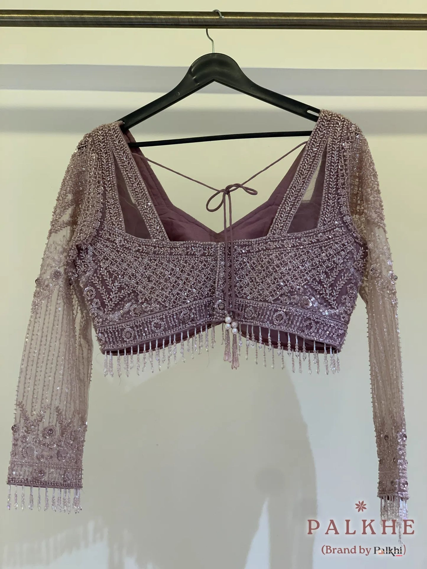 Lavender Floral Jaal Fancy x Hand Embroidery