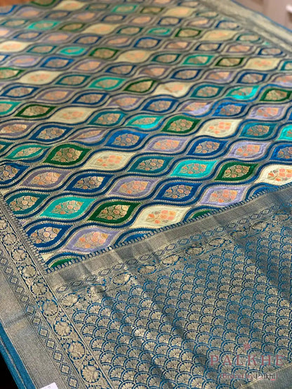 Rama Green Rangkat in Gajji Silk