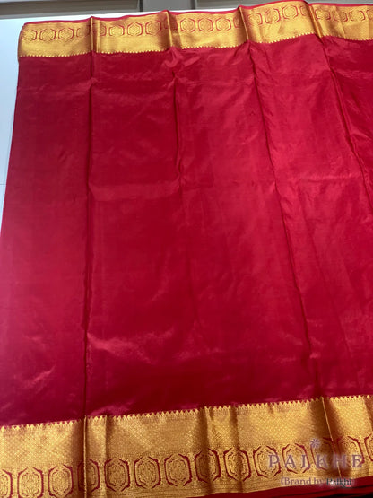 Maroon Floral Jaal in Pure Kanjivaram Silk