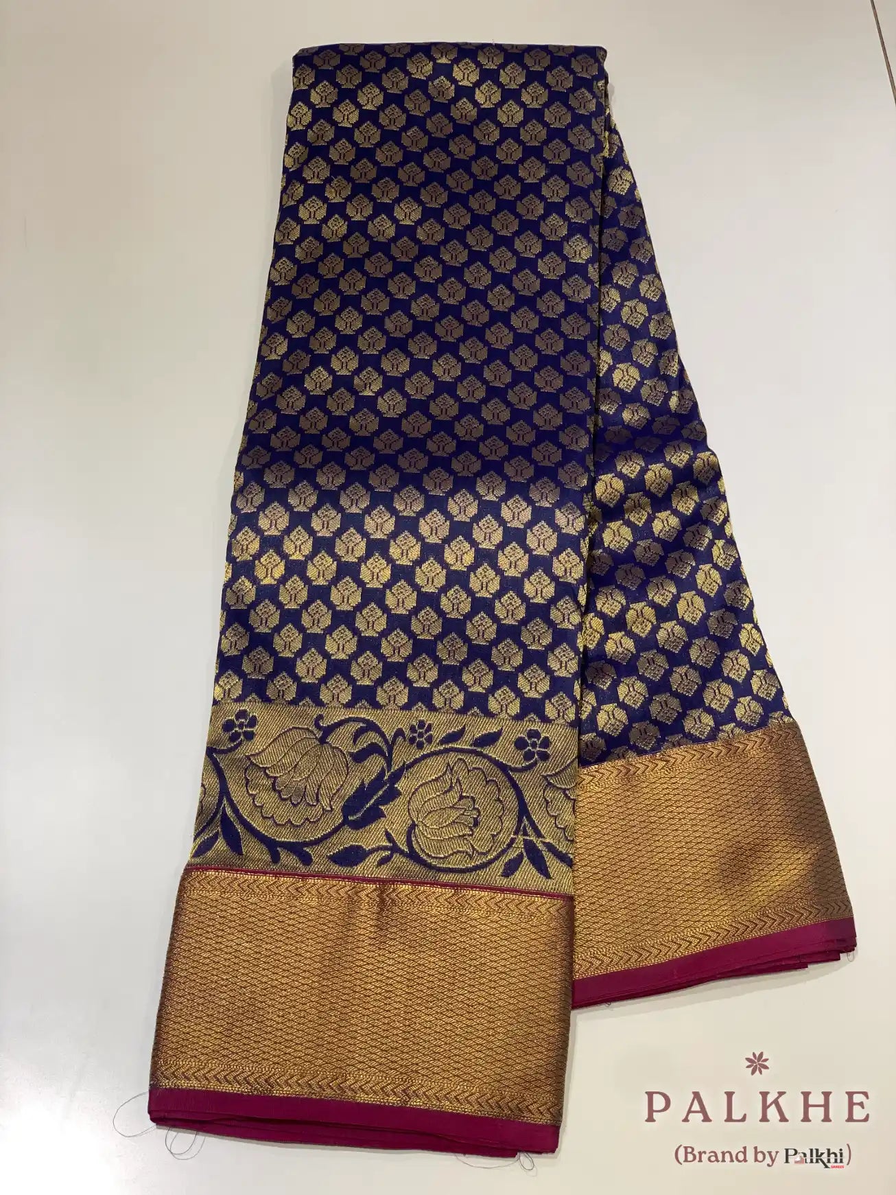 Royal Blue Buttis in Pure Kanjivaram Silk
