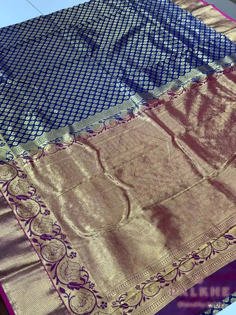 Royal Blue Buttis in Pure Kanjivaram Silk