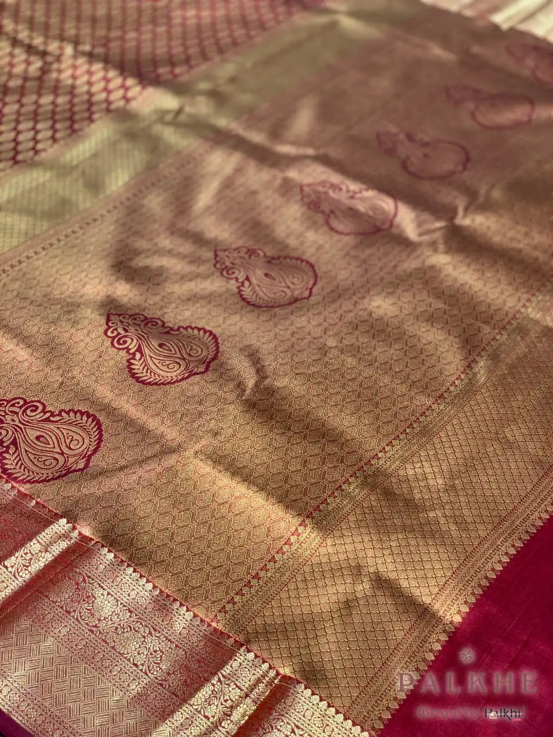 Maroon Buttis in Pure Kanjivaram Silk
