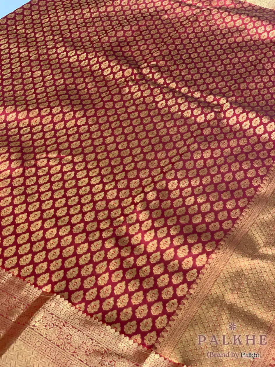 Maroon Buttis in Pure Kanjivaram Silk