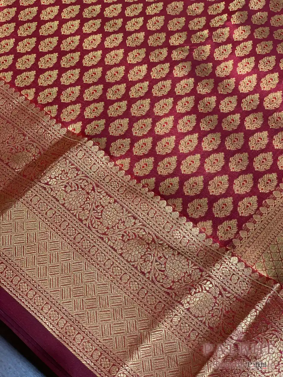 Maroon Buttis in Pure Kanjivaram Silk
