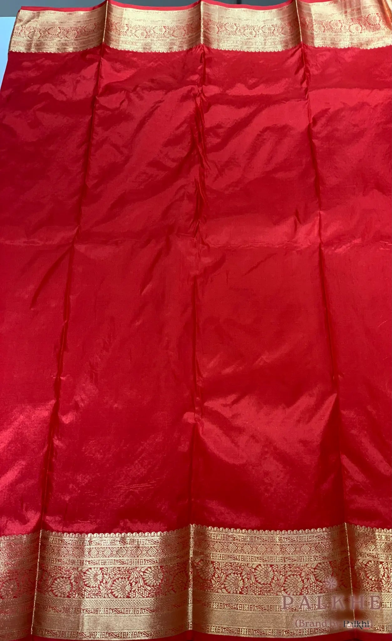 Red Floral Jaal in Pure Kanjivaram Silk