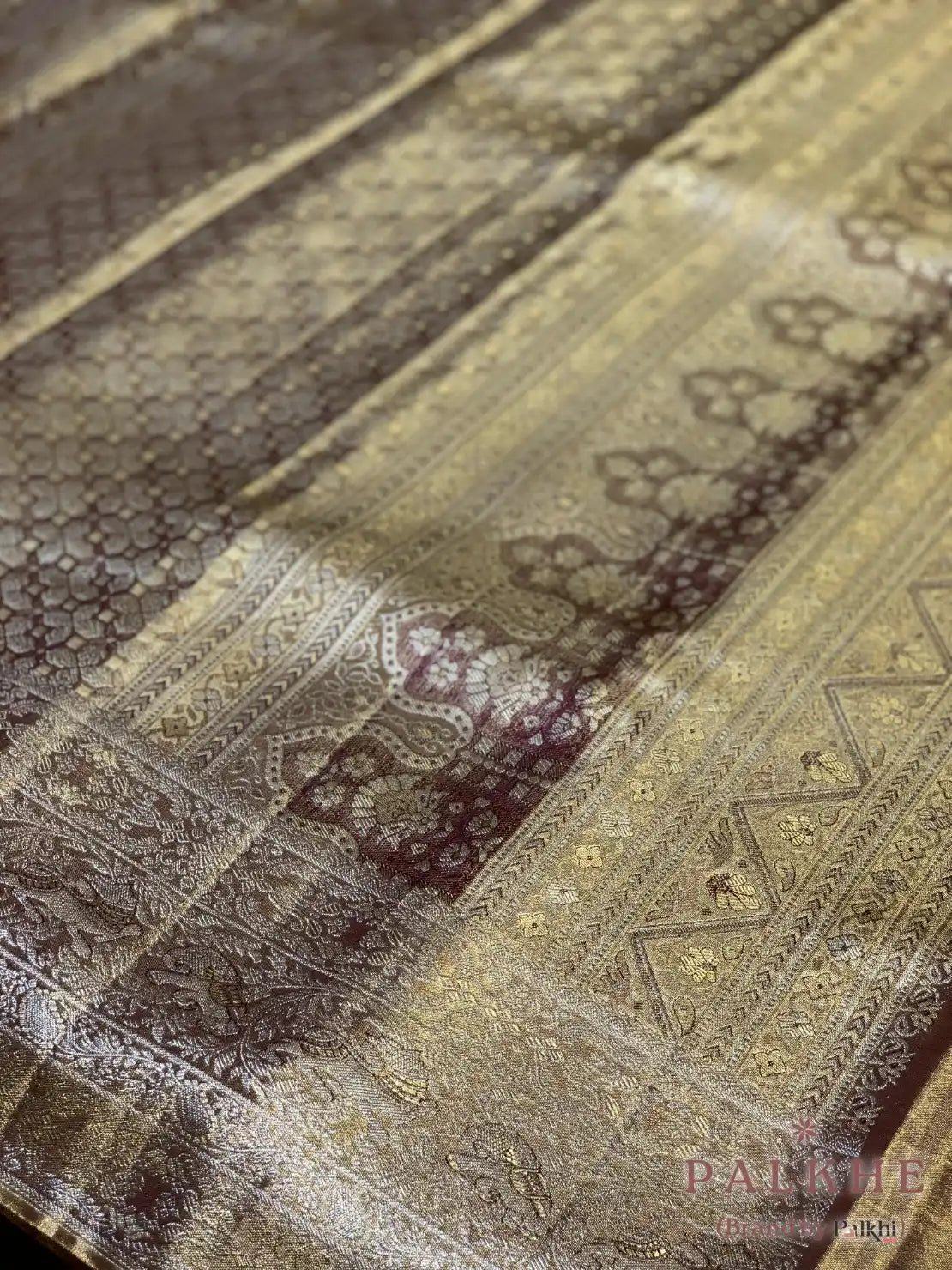 Gold Kanjivaram in Tissue Brocade Silk