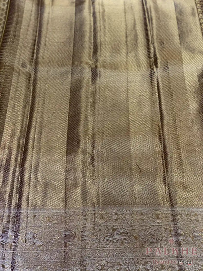 Gold Kanjivaram in Tissue Brocade Silk