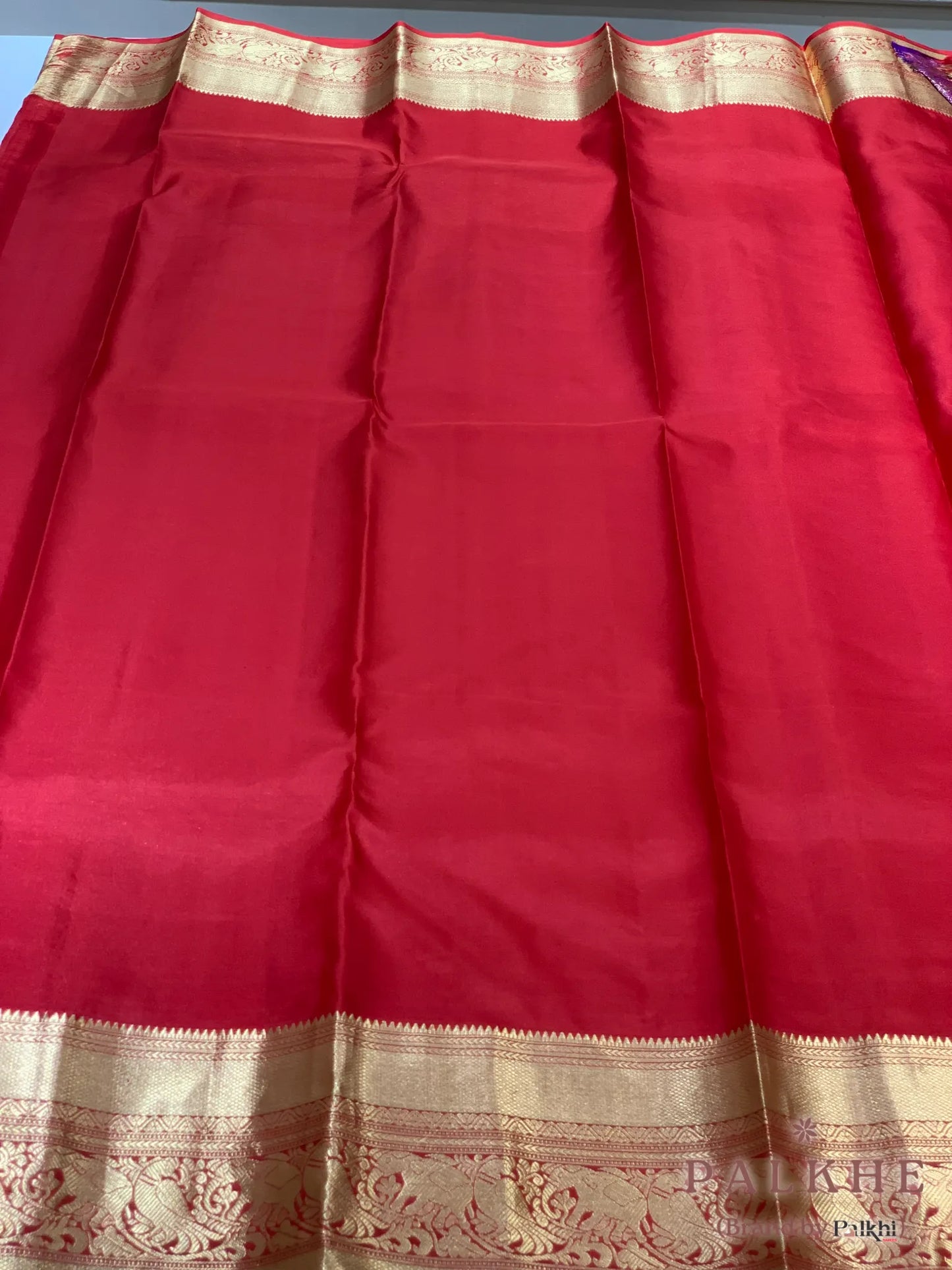 Red Buttis in Pure Kanjivaram Silk