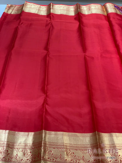Red Buttis in Pure Kanjivaram Silk