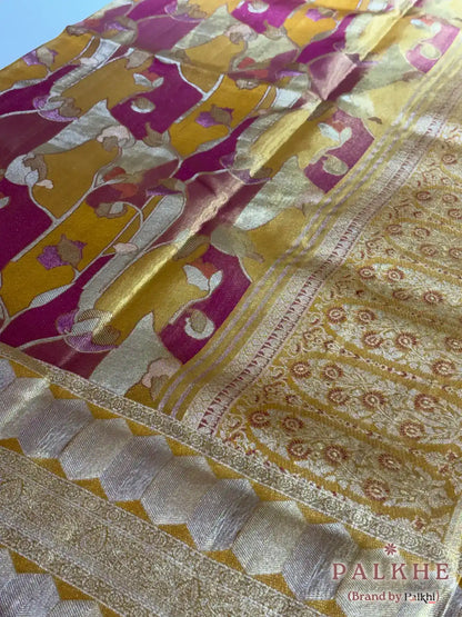 Multicolor Kanjivaram Fancy Geometric in Pure Silk