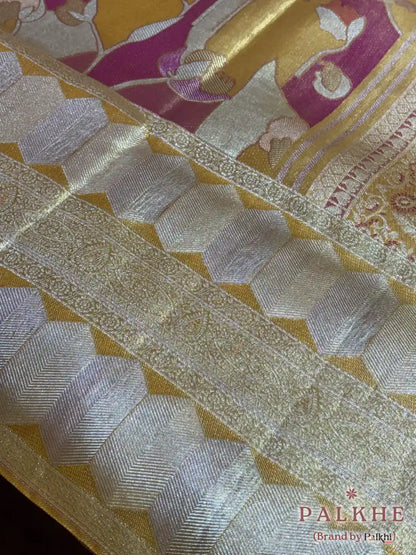 Multicolor Kanjivaram Fancy Geometric in Pure Silk
