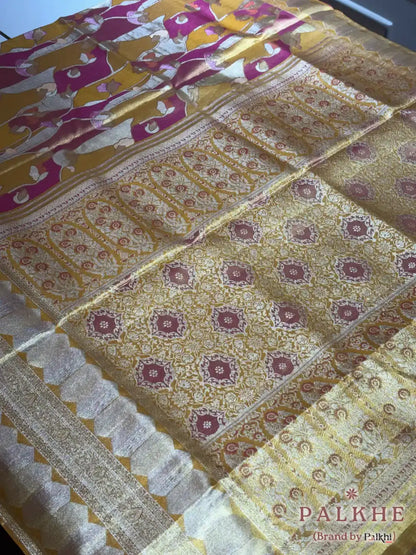 Multicolor Kanjivaram Fancy Geometric in Pure Silk