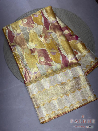 Multicolor Kanjivaram Fancy Geometric in Pure Silk