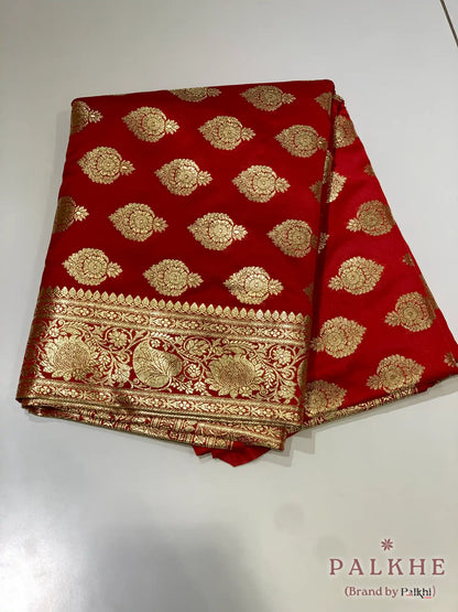 Red Banarasi Buttas in Pure Silk