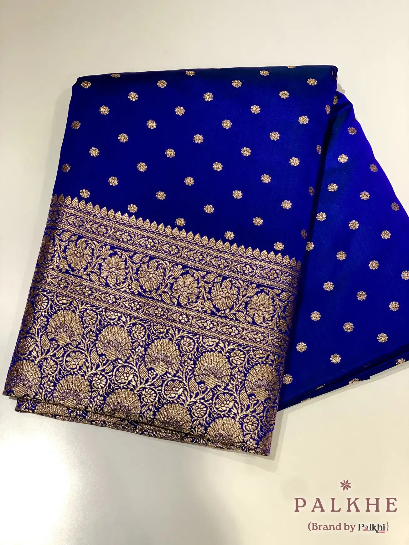 Royal Blue Banarasi Buttis in Pure Silk
