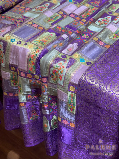 Purple Banarasi Rangkat in Silk