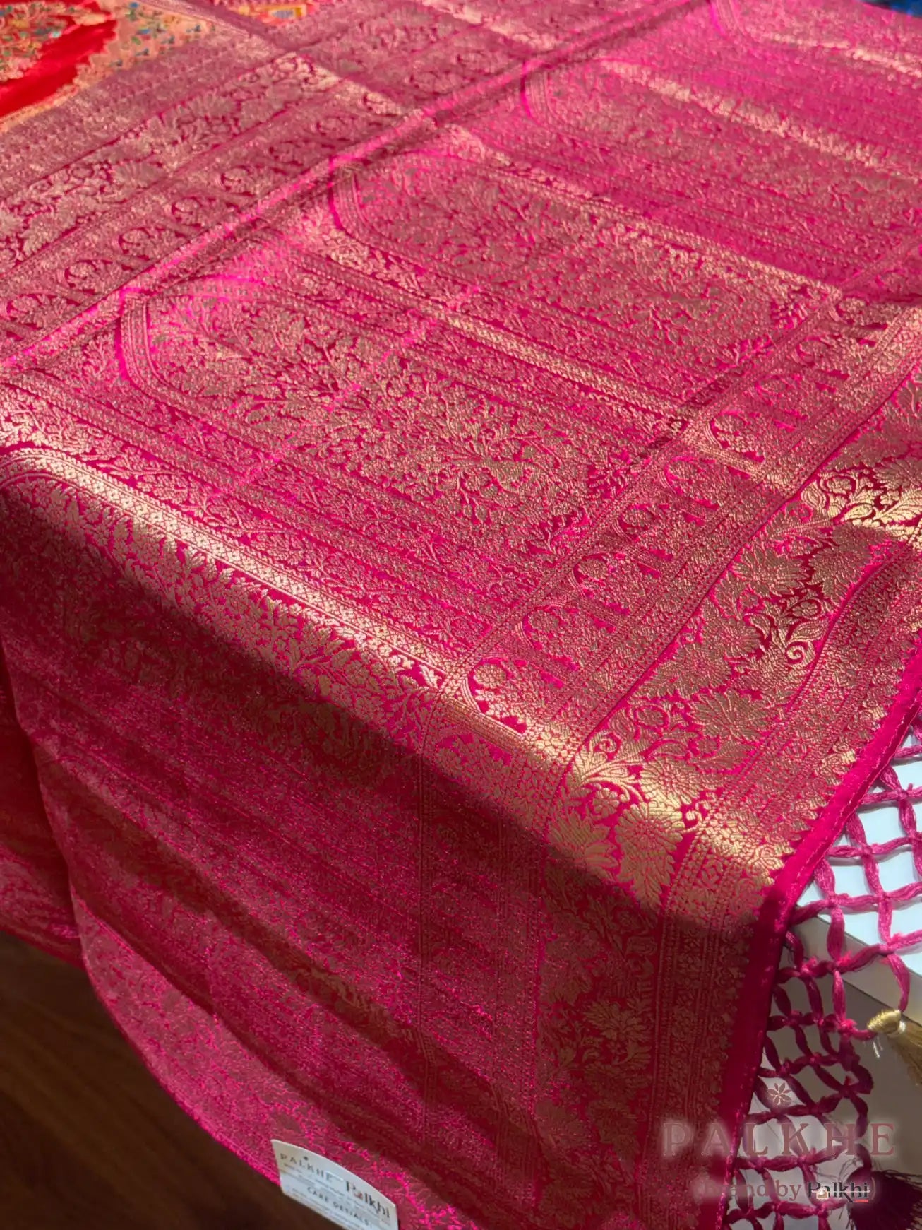 Pink Banarasi Rangkat in Silk