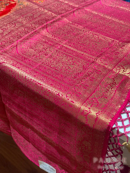 Pink Banarasi Rangkat in Silk