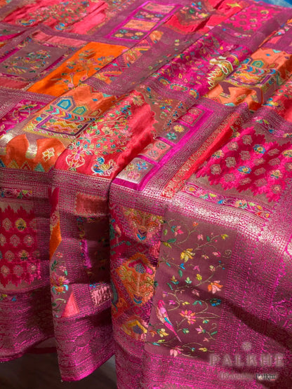 Pink Banarasi Rangkat in Silk