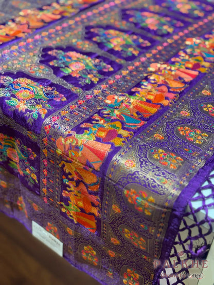 Purple Rangkat in Banarasi Silk