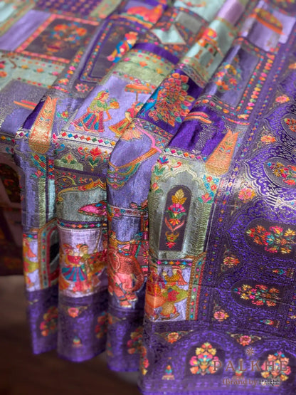Purple Rangkat in Banarasi Silk