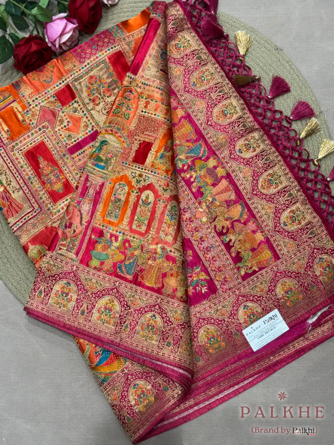 Rani Pink Rangkat in Banarasi Silk