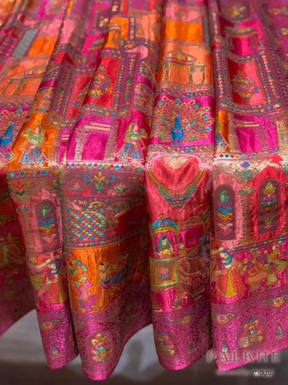 Rani Pink Rangkat in Banarasi Silk