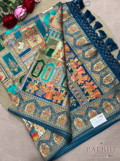 Rama Green Rangkat in Modal Silk