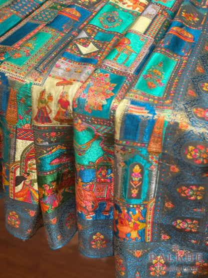 Rama Green Rangkat in Modal Silk