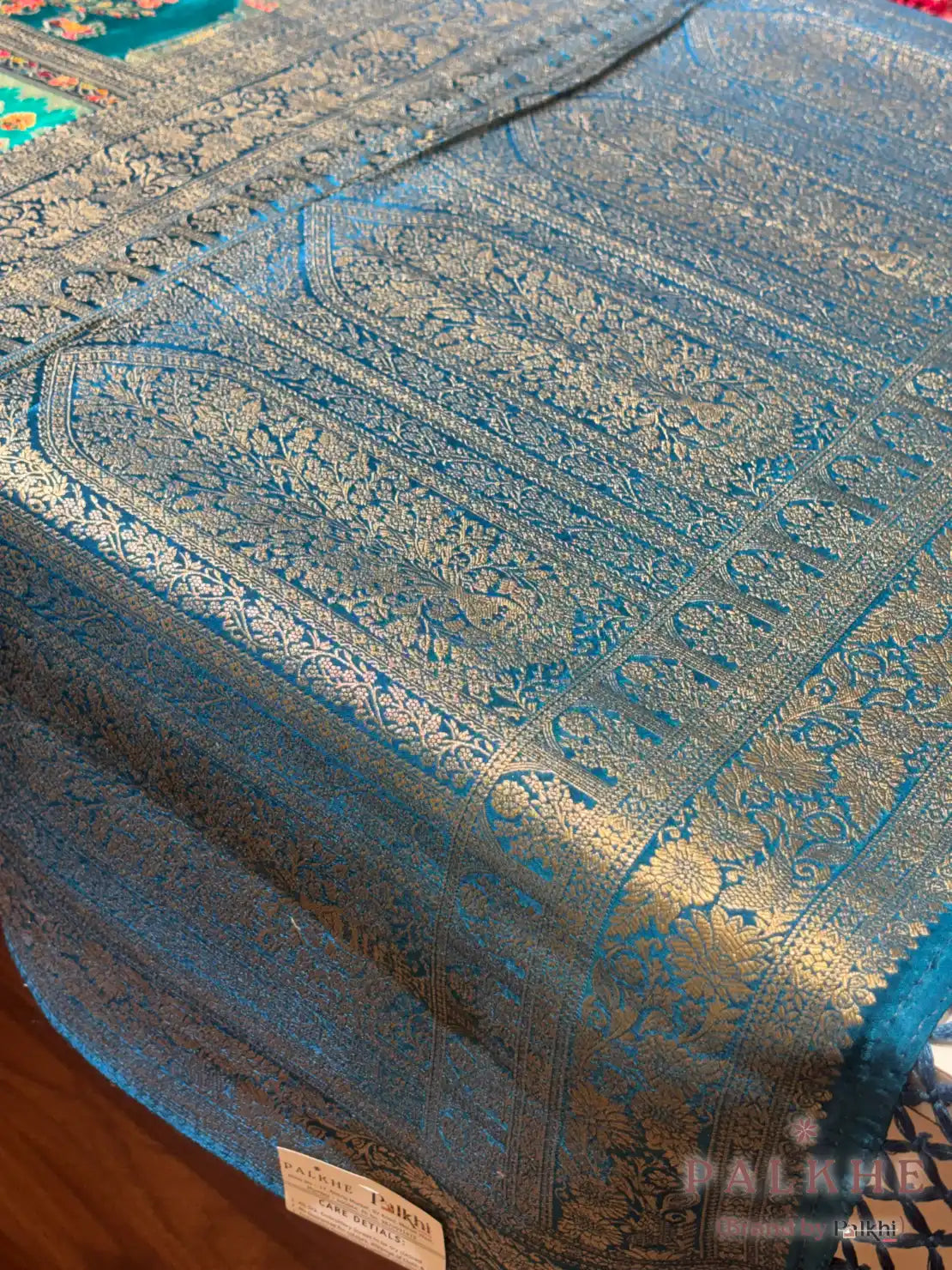 Blue Banarasi Rangkat in Silk