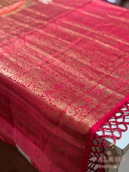 Pink Banarasi Rangkat in Silk