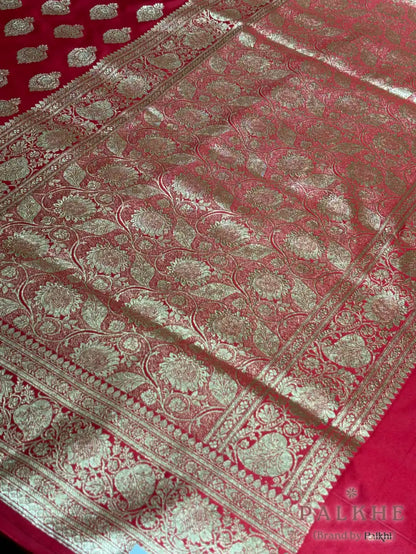 Red Banarasi Buttas in Pure Silk