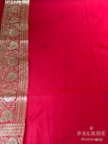 Red Banarasi Buttas in Pure Silk