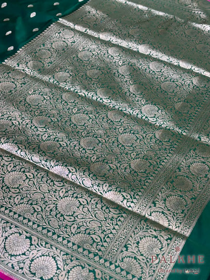 Rama Green Banarasi Buttis in Pure Silk
