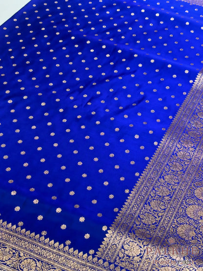 Royal Blue Banarasi Buttis in Pure Silk