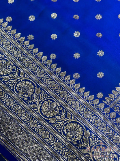 Royal Blue Banarasi Buttis in Pure Silk
