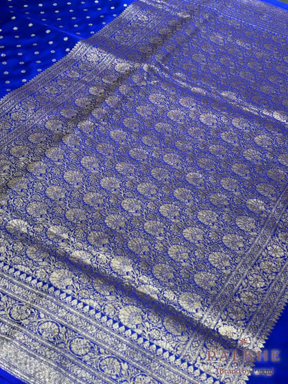 Royal Blue Banarasi Buttis in Pure Silk
