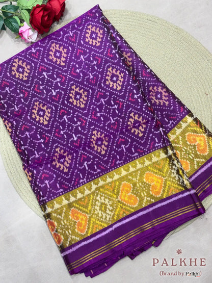 Purple Patola in Pure Silk